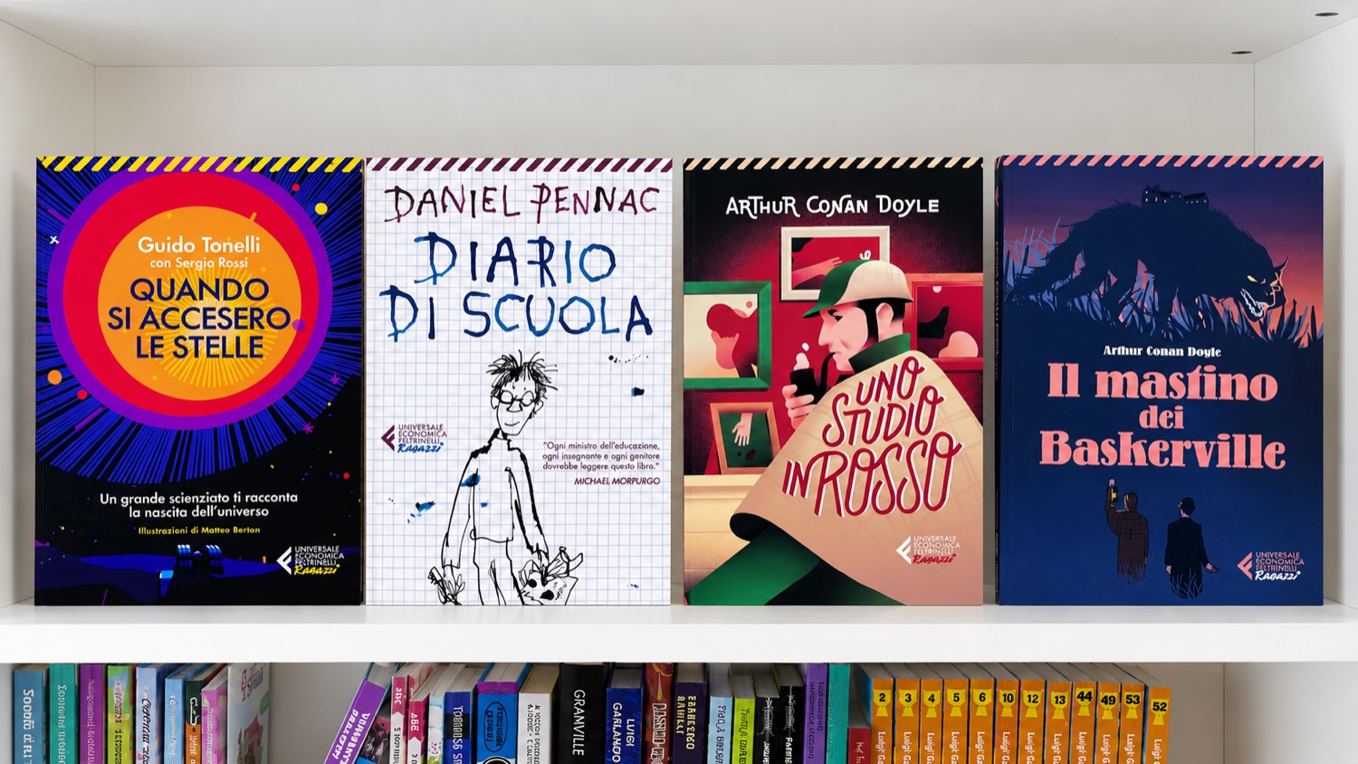 Libri in esposizione sugli scaffali