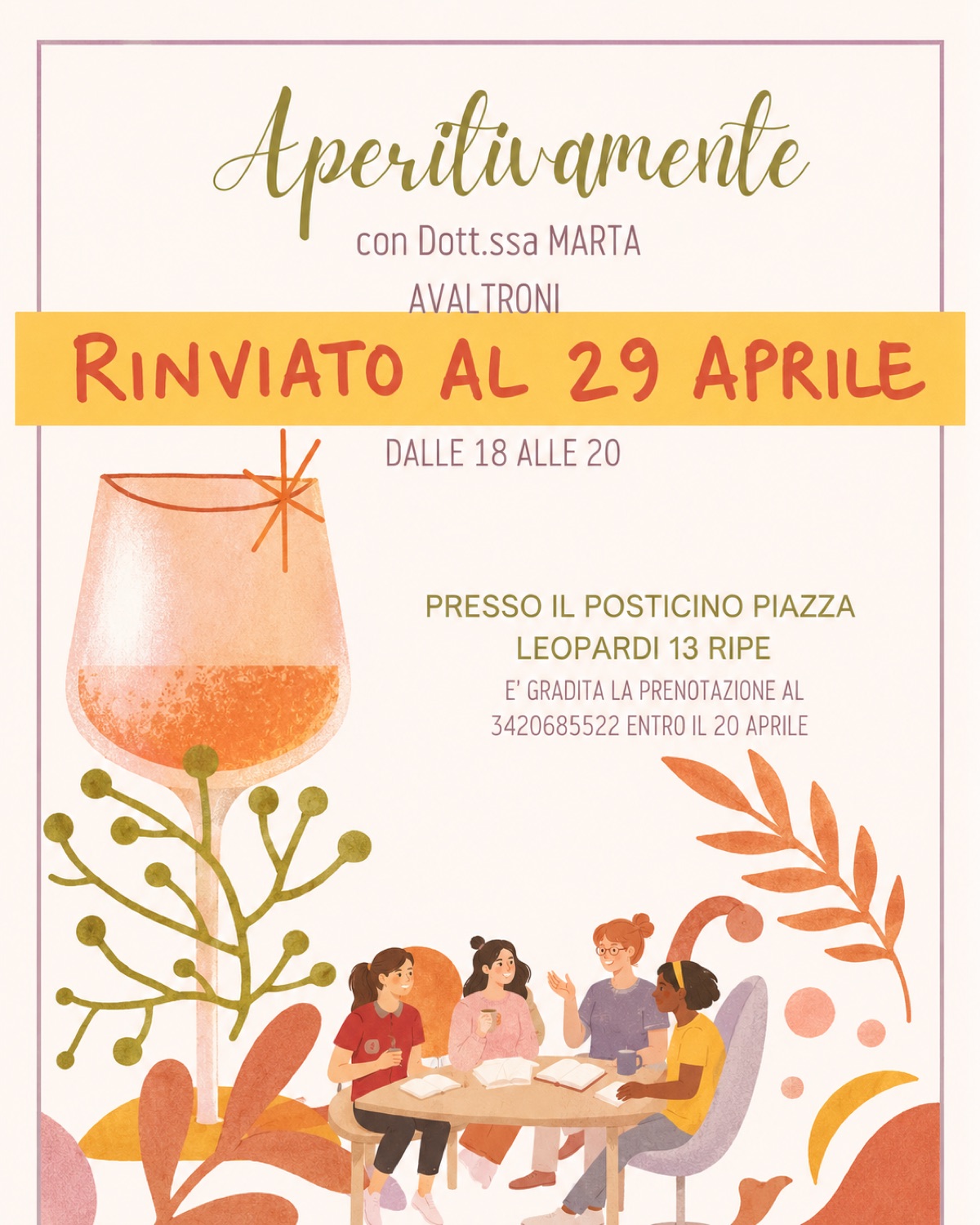 Locandina aperitivo letterario
